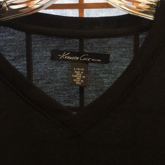 Kenneth Cole New York L/S Vneck Ribbed Top - Picture 3 of 8